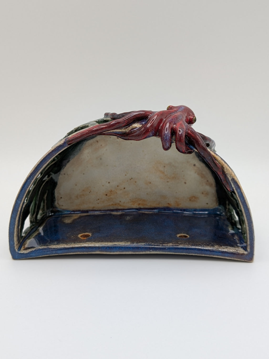 Sponge holder - red octopus