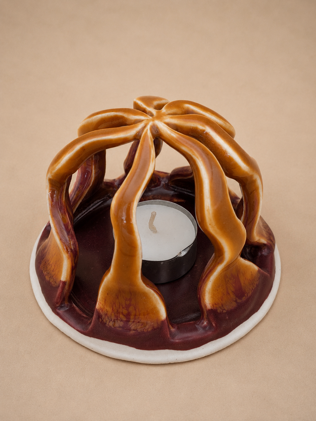Fire Tea Light Candle Holder