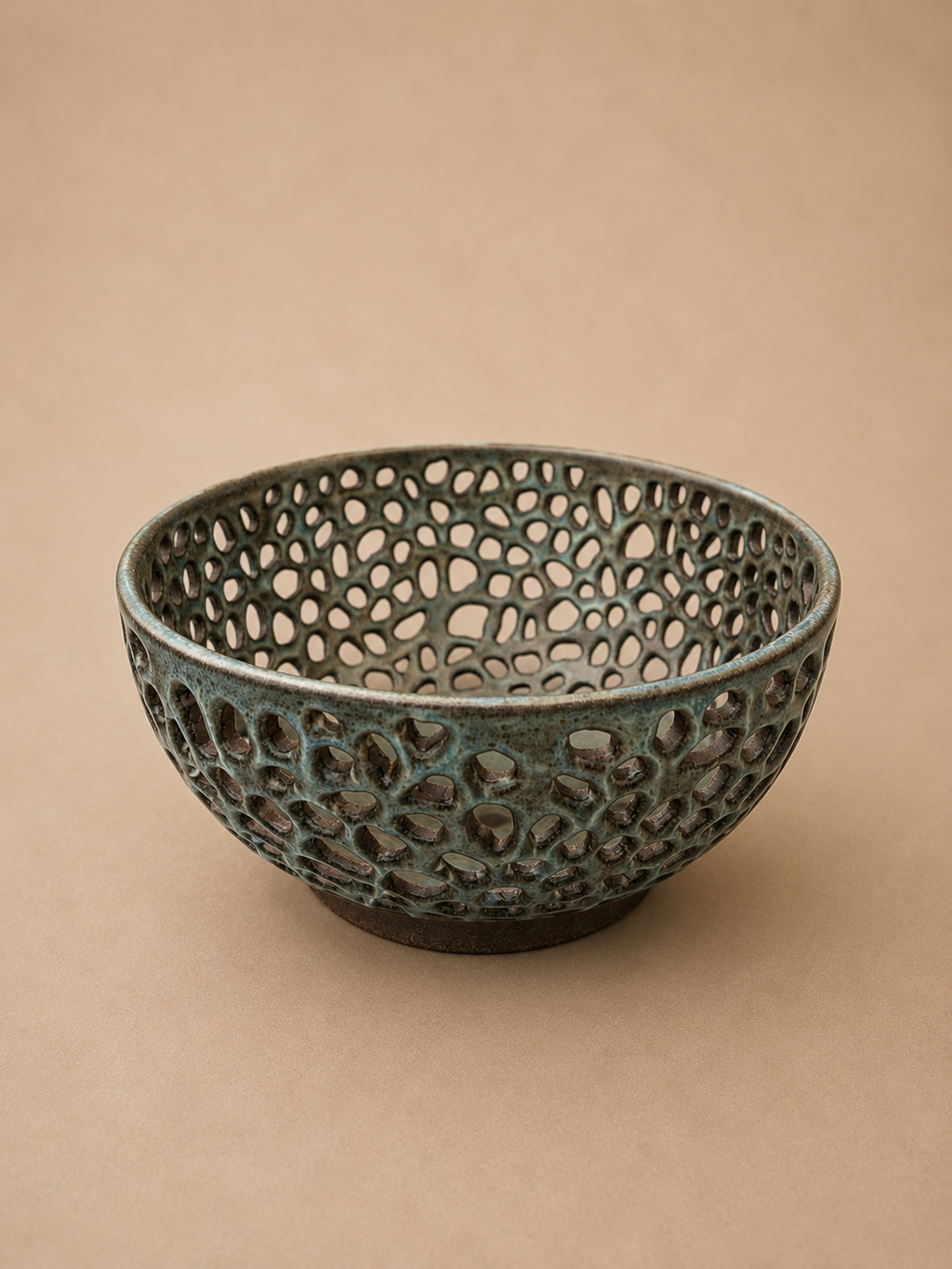 Large Metallic Fruit Bowl