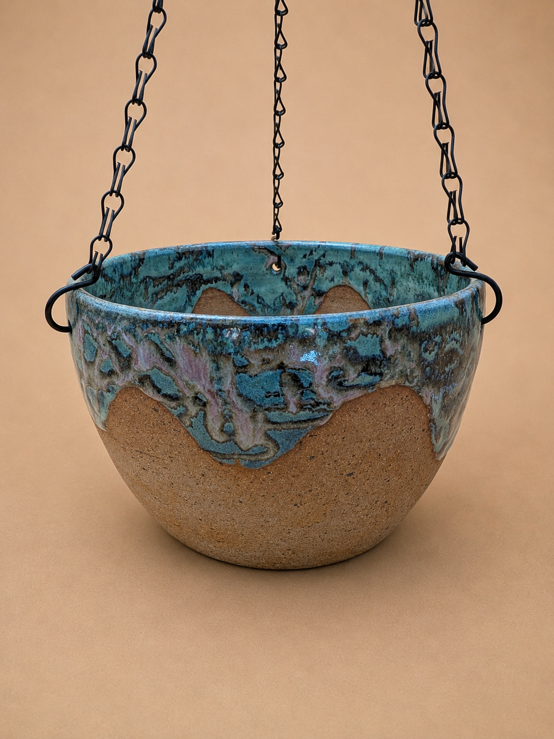 Pink & Green Hanging Planter