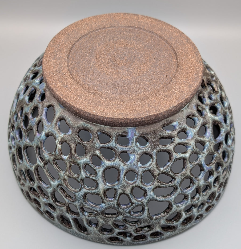 Large Metallic Fruit Bowl