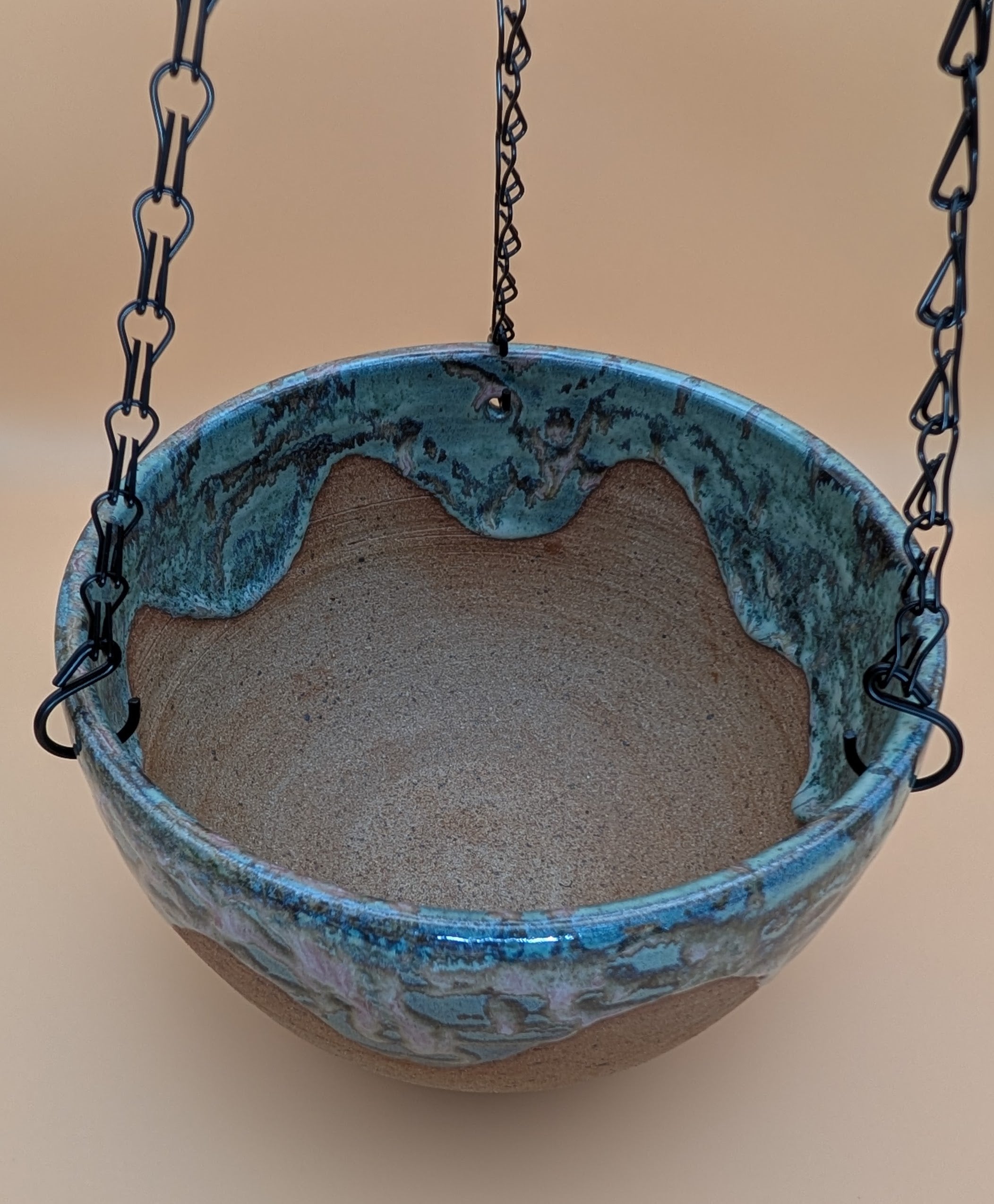 Pink & Green Hanging Planter
